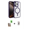 MARSİLYAN™- iPhone 16 Pro Max Kılıf Kıvılcım Prime - Siyah Bilvis 3D Cam Ekran Koruyucu + Raze Metal Kamera Lens - CLTM