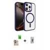 MARSİLYAN™- iPhone 16 Pro Max Kılıf Kıvılcım Prime - Siyah Bilvis 3D Cam Ekran Koruyucu + Raze Metal Kamera Lens - NLGY