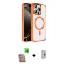 MARSİLYAN™- iPhone 16 Pro Max Kılıf Kıvılcım Prime - Siyah Bilvis 3D Cam Ekran Koruyucu + Raze Metal Kamera Lens - CLTM