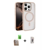 MARSİLYAN™- iPhone 16 Pro Max Kılıf Kıvılcım Prime - Siyah Bilvis 3D Cam Ekran Koruyucu + Raze Metal Kamera Lens - CLTM