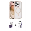 MARSİLYAN™- iPhone 16 Pro Max Kılıf Kıvılcım Prime - Siyah Bilvis 3X AR Hayalet Cam Ekran Koruyucu + Bilvis Titan Kamera Lens - SH