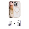 MARSİLYAN™- iPhone 16 Pro Max Kılıf Kıvılcım Prime - Siyah Bilvis 3X AR Hayalet Cam Ekran Koruyucu + Bilvis Titan Kamera Lens - TMGI
