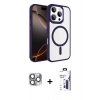 MARSİLYAN™- iPhone 16 Pro Max Kılıf Kıvılcım Prime - Siyah Bilvis 3X AR Hayalet Cam Ekran Koruyucu + Pers Alüminyum Kamera Lens - GI