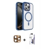 MARSİLYAN™- iPhone 16 Pro Max Kılıf Kıvılcım Prime - Siyah Bilvis 3X AR Hayalet Cam Ekran Koruyucu + Pers Alüminyum Kamera Lens - CLTM