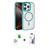 MARSİLYAN™- iPhone 16 Pro Max Kılıf Kıvılcım Prime - Siyah Bilvis 3X AR Hayalet Cam Ekran Koruyucu + Raze Metal Kamera Lens - BZ
