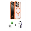 MARSİLYAN™- iPhone 16 Pro Max Kılıf Kıvılcım Prime - Siyah Bilvis 3X AR Hayalet Cam Ekran Koruyucu + Raze Metal Kamera Lens - BZ