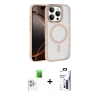 MARSİLYAN™- iPhone 16 Pro Max Kılıf Kıvılcım Prime - Siyah Bilvis 3X AR Hayalet Cam Ekran Koruyucu + Raze Metal Kamera Lens - BZ