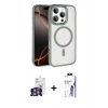 MARSİLYAN™- iPhone 16 Pro Max Kılıf Kıvılcım Prime - Siyah Bilvis 3X AR HD Cam Ekran Koruyucu + Bilvis Titan Kamera Lens - GS