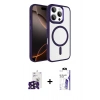 MARSİLYAN™- iPhone 16 Pro Max Kılıf Kıvılcım Prime - Siyah Bilvis 3X AR HD Cam Ekran Koruyucu + Bilvis Titan Kamera Lens - SH