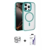 MARSİLYAN™- iPhone 16 Pro Max Kılıf Kıvılcım Prime - Siyah Bilvis 3X AR HD Cam Ekran Koruyucu + Pers Alüminyum Kamera Lens - GS