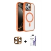 MARSİLYAN™- iPhone 16 Pro Max Kılıf Kıvılcım Prime - Siyah Bilvis 3X AR HD Cam Ekran Koruyucu + Pers Alüminyum Kamera Lens - CLTM