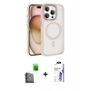 MARSİLYAN™- iPhone 16 Pro Max Kılıf Kıvılcım Prime - Siyah Bilvis 3X AR HD Cam Ekran Koruyucu + Raze Metal Kamera Lens - SH