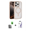 MARSİLYAN™- iPhone 16 Pro Max Kılıf Kıvılcım Prime - Siyah Bilvis 3X AR HD Cam Ekran Koruyucu + Raze Metal Kamera Lens - SH