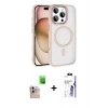 MARSİLYAN™- iPhone 16 Pro Max Kılıf Kıvılcım Prime - Siyah Bilvis 3X AR HD Cam Ekran Koruyucu + Raze Metal Kamera Lens - NLGY