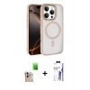 MARSİLYAN™- iPhone 16 Pro Max Kılıf Kıvılcım Prime - Siyah Bilvis 3X AR HD Cam Ekran Koruyucu + Raze Metal Kamera Lens - NLGY