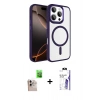 MARSİLYAN™- iPhone 16 Pro Max Kılıf Kıvılcım Prime - Siyah Bilvis 3X AR HD Cam Ekran Koruyucu + Raze Metal Kamera Lens - NLGY