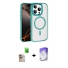 MARSİLYAN™- iPhone 16 Pro Max Kılıf Kıvılcım Prime - Siyah Bilvis 5in1 3D Magic Cam Ekran Koruyucu + Raze Metal Kamera Lens - NLGY