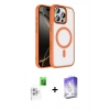 MARSİLYAN™- iPhone 16 Pro Max Kılıf Kıvılcım Prime - Siyah Bilvis 5in1 3D Magic Cam Ekran Koruyucu + Raze Metal Kamera Lens - BZ