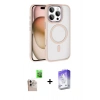 MARSİLYAN™- iPhone 16 Pro Max Kılıf Kıvılcım Prime - Siyah Bilvis 5in1 3D Magic Cam Ekran Koruyucu + Raze Metal Kamera Lens - NLGY