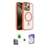 MARSİLYAN™- iPhone 16 Pro Max Kılıf Kıvılcım Prime - Siyah Bilvis 5in1 3D Magic Cam Ekran Koruyucu + Raze Metal Kamera Lens - SH