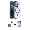 MARSİLYAN™- iPhone 16 Pro Max Kılıf Kıvılcım Prime - Siyah Bilvis 5in1 3D Magic Cam Ekran Koruyucu + Raze Metal Kamera Lens - SH