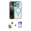 MARSİLYAN™- iPhone 16 Pro Max Kılıf Kıvılcım Prime - Siyah Bilvis 5in1 3D Magic Cam Ekran Koruyucu + Raze Metal Kamera Lens - CLTM