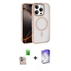 MARSİLYAN™- iPhone 16 Pro Max Kılıf Kıvılcım Prime - Siyah Bilvis 5in1 3D Magic Cam Ekran Koruyucu + Raze Metal Kamera Lens - NLGY