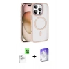MARSİLYAN™- iPhone 16 Pro Max Kılıf Kıvılcım Prime - Siyah Bilvis 5in1 3D Magic Cam Ekran Koruyucu + Raze Metal Kamera Lens - BZ