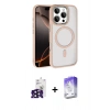 MARSİLYAN™- iPhone 16 Pro Max Kılıf Kıvılcım Prime - Siyah Bilvis 5in1 3D Magic Cam Ekran Koruyucu + Bilvis Titan Kamera Lens - SH
