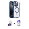 MARSİLYAN™- iPhone 16 Pro Max Kılıf Kıvılcım Prime - Siyah Bilvis 5in1 3D Magic Cam Ekran Koruyucu + Bilvis Titan Kamera Lens - SH