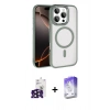 MARSİLYAN™- iPhone 16 Pro Max Kılıf Kıvılcım Prime - Siyah Bilvis 5in1 3D Magic Cam Ekran Koruyucu + Bilvis Titan Kamera Lens - SH