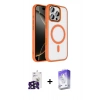 MARSİLYAN™- iPhone 16 Pro Max Kılıf Kıvılcım Prime - Siyah Bilvis 5in1 3D Magic Cam Ekran Koruyucu + Bilvis Titan Kamera Lens - SH