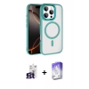MARSİLYAN™- iPhone 16 Pro Max Kılıf Kıvılcım Prime - Siyah Bilvis 5in1 3D Magic Cam Ekran Koruyucu + Bilvis Titan Kamera Lens - TMGI