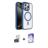 MARSİLYAN™- iPhone 16 Pro Max Kılıf Kıvılcım Prime - Siyah Bilvis 5in1 3D Magic Cam Ekran Koruyucu + Bilvis Titan Kamera Lens - TMGI