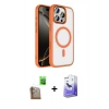 MARSİLYAN™- iPhone 16 Pro Max Kılıf Kıvılcım Prime - Siyah Bilvis 5in1 5D Magic Hayalet Cam Ekran Koruyucu + Raze Metal Kamera Lens - CLTM