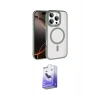 MARSİLYAN™- iPhone 16 Pro Max Kılıf Kıvılcım Prime - Siyah Bilvis 5in1 5D Magic Hayalet Cam Ekran Koruyucu