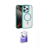 MARSİLYAN™- iPhone 16 Pro Max Kılıf Kıvılcım Prime - Siyah Bilvis 5in1 5D Magic Hayalet Cam Ekran Koruyucu