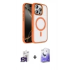 MARSİLYAN™- iPhone 16 Pro Max Kılıf Kıvılcım Prime - Siyah Bilvis 5in1 5D Magic Hayalet Cam Ekran Koruyucu + Bilvis Titan Kamera Lens - TMGI