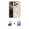 MARSİLYAN™- iPhone 16 Pro Max Kılıf Kıvılcım Prime - Siyah Bilvis 5in1 5D Magic Hayalet Cam Ekran Koruyucu + Bilvis Titan Kamera Lens - SH