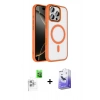 MARSİLYAN™- iPhone 16 Pro Max Kılıf Kıvılcım Prime - Siyah Bilvis 5in1 5D Magic Hayalet Cam Ekran Koruyucu + Raze Metal Kamera Lens - BZ