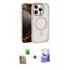 MARSİLYAN™- iPhone 16 Pro Max Kılıf Kıvılcım Prime - Siyah Bilvis 5in1 5D Magic Hayalet Cam Ekran Koruyucu + Raze Metal Kamera Lens - CLTM