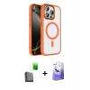 MARSİLYAN™- iPhone 16 Pro Max Kılıf Kıvılcım Prime - Siyah Bilvis 5in1 5D Magic Hayalet Cam Ekran Koruyucu + Raze Metal Kamera Lens - SH
