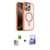 MARSİLYAN™- iPhone 16 Pro Max Kılıf Kıvılcım Prime - Siyah Bilvis 5in1 5D Magic Hayalet Cam Ekran Koruyucu + Raze Metal Kamera Lens - NLGY