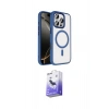 MARSİLYAN™- iPhone 16 Pro Max Kılıf Kıvılcım Prime - Siyah Bilvis 5in1 5D Magic Hayalet Cam Ekran Koruyucu