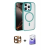 MARSİLYAN™- iPhone 16 Pro Max Kılıf Kıvılcım Prime - Siyah Bilvis 5in1 5D Magic Hayalet Cam Ekran Koruyucu + Pers Alüminyum Kamera Lens - CLTM