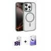 MARSİLYAN™- iPhone 16 Pro Max Kılıf Kıvılcım Prime - Siyah Bilvis 5in1 5D Magic Hayalet Cam Ekran Koruyucu + Bilvis Titan Kamera Lens - SH