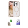 MARSİLYAN™- iPhone 16 Pro Max Kılıf Kıvılcım Prime - Siyah Bilvis 5in1 5D Magic Hayalet Cam Ekran Koruyucu + Raze Metal Kamera Lens - CLTM