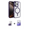 MARSİLYAN™- iPhone 16 Pro Max Kılıf Kıvılcım Prime - Siyah Bilvis 5in1 5D Magic Hayalet Cam Ekran Koruyucu + Bilvis Titan Kamera Lens - TMGI