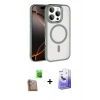MARSİLYAN™- iPhone 16 Pro Max Kılıf Kıvılcım Prime - Siyah Bilvis 5in1 5D Magic Hayalet Cam Ekran Koruyucu + Raze Metal Kamera Lens - CLTM