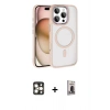 MARSİLYAN™- iPhone 16 Pro Max Kılıf Kıvılcım Prime - Siyah Bilvis Hayalet Cam Ekran Koruyucu + PVD Metal Kamera Lens - GD